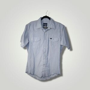 Vintage Wrangler Pearl Snap Western Shirt Short Sleeve Size 16 70131mw